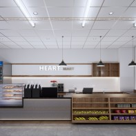 Thiết kế nội thất quầy cửa hàng Heart Mart Đồng Nai với 30m2